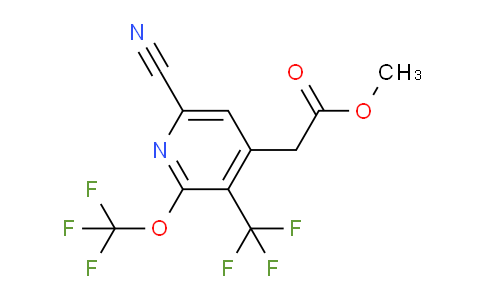 Methyl 6-cyano-2-(trifluoromethoxy)-3-(trifluoromethyl)pyridine-4-acetate