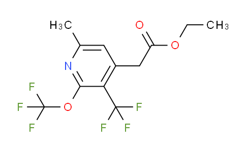 Ethyl 6-methyl-2-(trifluoromethoxy)-3-(trifluoromethyl)pyridine-4-acetate