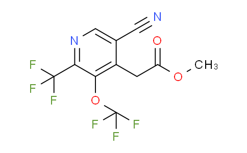Methyl 5-cyano-3-(trifluoromethoxy)-2-(trifluoromethyl)pyridine-4-acetate