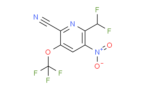 2-Cyano-6-(difluoromethyl)-5-nitro-3-(trifluoromethoxy)pyridine