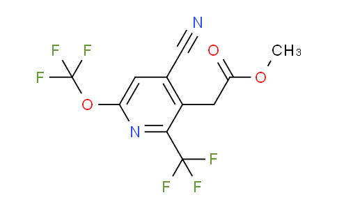 Methyl 4-cyano-6-(trifluoromethoxy)-2-(trifluoromethyl)pyridine-3-acetate