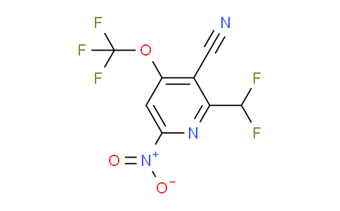 3-Cyano-2-(difluoromethyl)-6-nitro-4-(trifluoromethoxy)pyridine