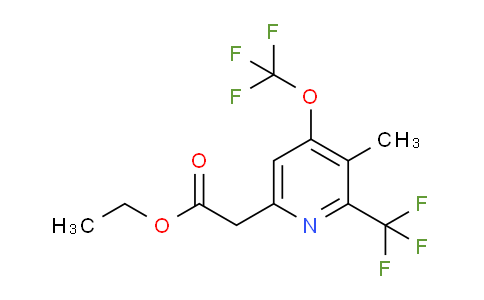 Ethyl 3-methyl-4-(trifluoromethoxy)-2-(trifluoromethyl)pyridine-6-acetate