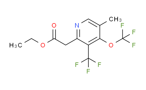 Ethyl 5-methyl-4-(trifluoromethoxy)-3-(trifluoromethyl)pyridine-2-acetate