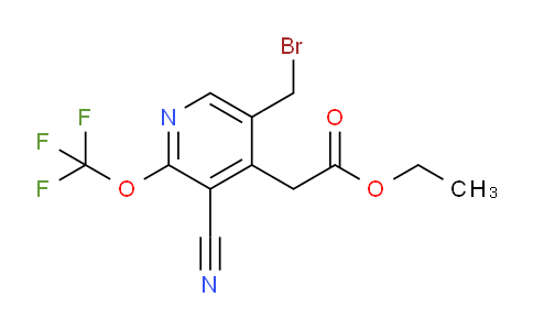 Ethyl 5-(bromomethyl)-3-cyano-2-(trifluoromethoxy)pyridine-4-acetate