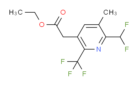 Ethyl 2-(difluoromethyl)-3-methyl-6-(trifluoromethyl)pyridine-5-acetate