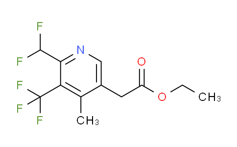 Ethyl 2-(difluoromethyl)-4-methyl-3-(trifluoromethyl)pyridine-5-acetate