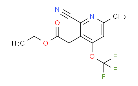 Ethyl 2-cyano-6-methyl-4-(trifluoromethoxy)pyridine-3-acetate