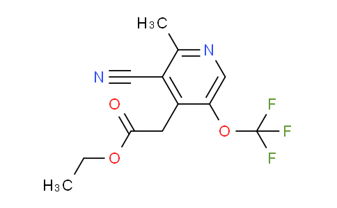 Ethyl 3-cyano-2-methyl-5-(trifluoromethoxy)pyridine-4-acetate