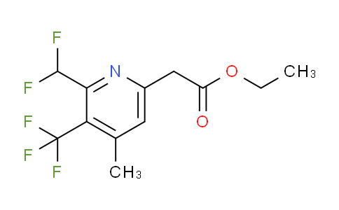 Ethyl 2-(difluoromethyl)-4-methyl-3-(trifluoromethyl)pyridine-6-acetate