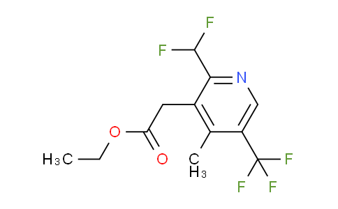 Ethyl 2-(difluoromethyl)-4-methyl-5-(trifluoromethyl)pyridine-3-acetate