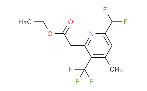Ethyl 6-(difluoromethyl)-4-methyl-3-(trifluoromethyl)pyridine-2-acetate