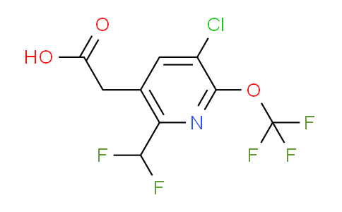 3-Chloro-6-(difluoromethyl)-2-(trifluoromethoxy)pyridine-5-acetic acid