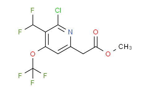Methyl 2-chloro-3-(difluoromethyl)-4-(trifluoromethoxy)pyridine-6-acetate