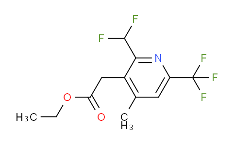 Ethyl 2-(difluoromethyl)-4-methyl-6-(trifluoromethyl)pyridine-3-acetate