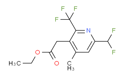 Ethyl 6-(difluoromethyl)-4-methyl-2-(trifluoromethyl)pyridine-3-acetate