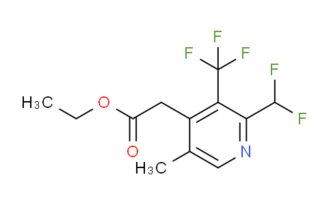 Ethyl 2-(difluoromethyl)-5-methyl-3-(trifluoromethyl)pyridine-4-acetate