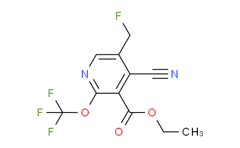 Ethyl 4-cyano-5-(fluoromethyl)-2-(trifluoromethoxy)pyridine-3-carboxylate