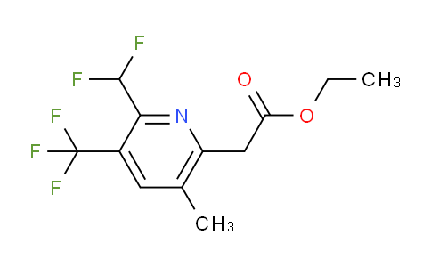 AM17590 | 1361801-57-1 | Ethyl 2-(difluoromethyl)-5-methyl-3-(trifluoromethyl)pyridine-6-acetate