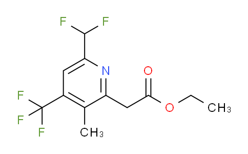 AM17592 | 1361916-38-2 | Ethyl 6-(difluoromethyl)-3-methyl-4-(trifluoromethyl)pyridine-2-acetate