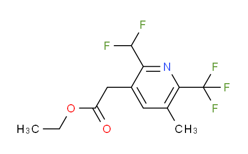 AM17594 | 1361899-25-3 | Ethyl 2-(difluoromethyl)-5-methyl-6-(trifluoromethyl)pyridine-3-acetate