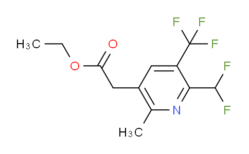 AM17596 | 1361845-10-4 | Ethyl 2-(difluoromethyl)-6-methyl-3-(trifluoromethyl)pyridine-5-acetate