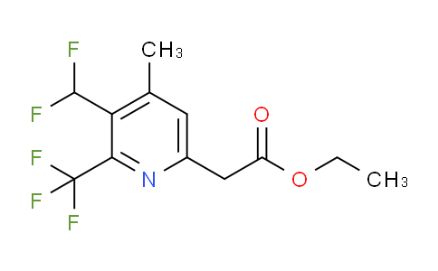 AM17608 | 1361814-18-7 | Ethyl 3-(difluoromethyl)-4-methyl-2-(trifluoromethyl)pyridine-6-acetate