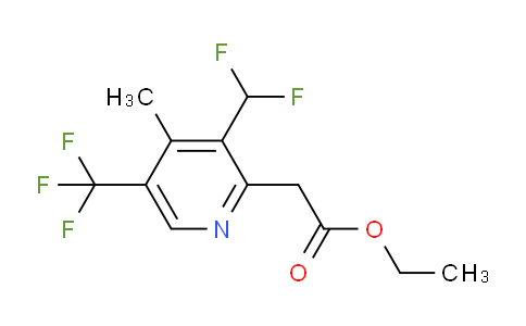 Ethyl 3-(difluoromethyl)-4-methyl-5-(trifluoromethyl)pyridine-2-acetate