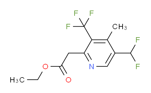 Ethyl 5-(difluoromethyl)-4-methyl-3-(trifluoromethyl)pyridine-2-acetate