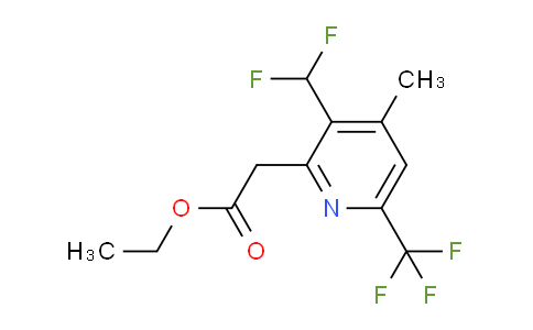 Ethyl 3-(difluoromethyl)-4-methyl-6-(trifluoromethyl)pyridine-2-acetate