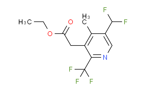 Ethyl 5-(difluoromethyl)-4-methyl-2-(trifluoromethyl)pyridine-3-acetate