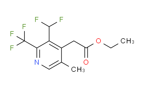 Ethyl 3-(difluoromethyl)-5-methyl-2-(trifluoromethyl)pyridine-4-acetate