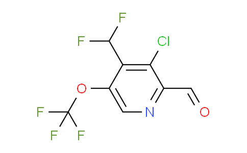 3-Chloro-4-(difluoromethyl)-5-(trifluoromethoxy)pyridine-2-carboxaldehyde