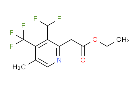 Ethyl 3-(difluoromethyl)-5-methyl-4-(trifluoromethyl)pyridine-2-acetate
