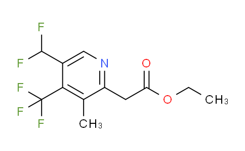 Ethyl 5-(difluoromethyl)-3-methyl-4-(trifluoromethyl)pyridine-2-acetate