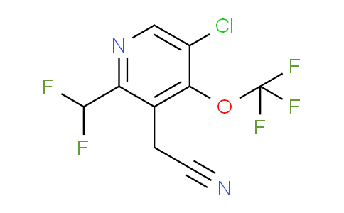 5-Chloro-2-(difluoromethyl)-4-(trifluoromethoxy)pyridine-3-acetonitrile