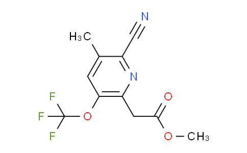 Methyl 2-cyano-3-methyl-5-(trifluoromethoxy)pyridine-6-acetate
