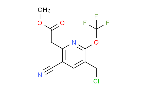 Methyl 3-(chloromethyl)-5-cyano-2-(trifluoromethoxy)pyridine-6-acetate
