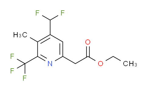 Ethyl 4-(difluoromethyl)-3-methyl-2-(trifluoromethyl)pyridine-6-acetate