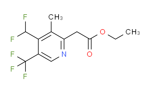Ethyl 4-(difluoromethyl)-3-methyl-5-(trifluoromethyl)pyridine-2-acetate