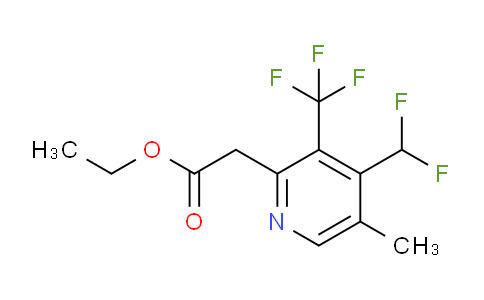 Ethyl 4-(difluoromethyl)-5-methyl-3-(trifluoromethyl)pyridine-2-acetate
