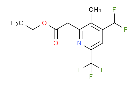 Ethyl 4-(difluoromethyl)-3-methyl-6-(trifluoromethyl)pyridine-2-acetate