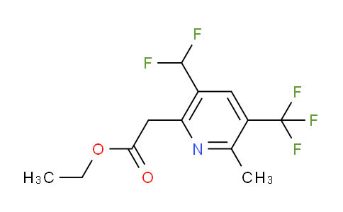Ethyl 5-(difluoromethyl)-2-methyl-3-(trifluoromethyl)pyridine-6-acetate