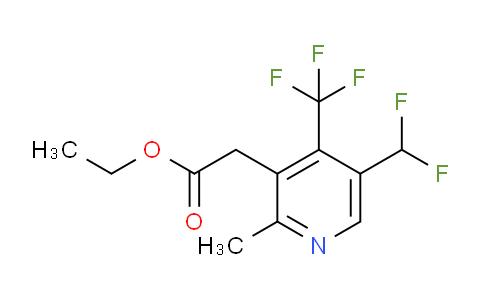 Ethyl 5-(difluoromethyl)-2-methyl-4-(trifluoromethyl)pyridine-3-acetate