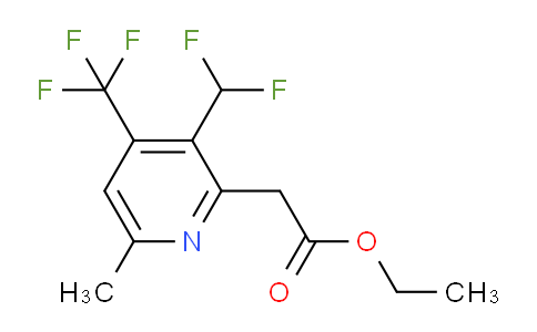 Ethyl 3-(difluoromethyl)-6-methyl-4-(trifluoromethyl)pyridine-2-acetate