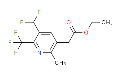 Ethyl 3-(difluoromethyl)-6-methyl-2-(trifluoromethyl)pyridine-5-acetate