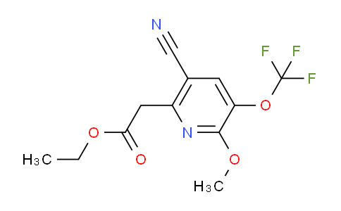 Ethyl 5-cyano-2-methoxy-3-(trifluoromethoxy)pyridine-6-acetate