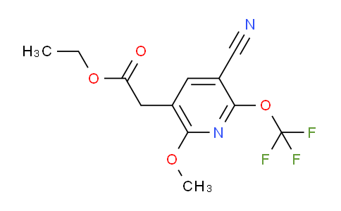 Ethyl 3-cyano-6-methoxy-2-(trifluoromethoxy)pyridine-5-acetate