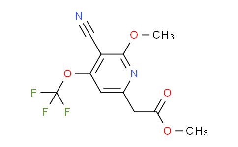 Methyl 3-cyano-2-methoxy-4-(trifluoromethoxy)pyridine-6-acetate