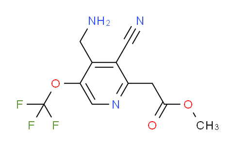 Methyl 4-(aminomethyl)-3-cyano-5-(trifluoromethoxy)pyridine-2-acetate
